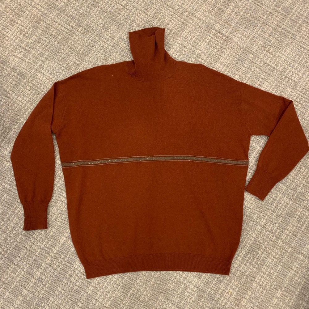 Brunello Cucinelli Cashmere Sweater L. Rust color